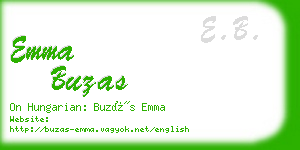 emma buzas business card